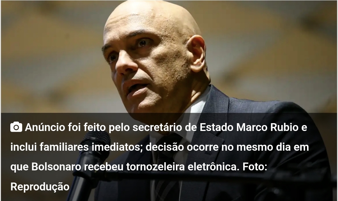 Governo Trump revoga visto dos EUA de Alexandre de Moraes e aliados do STF